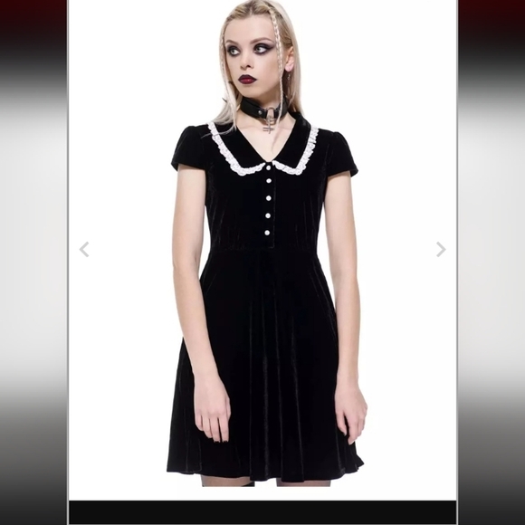 Killstar Dresses & Skirts - NWT Killstar Every Mourning Dress, Black Velvet, Small